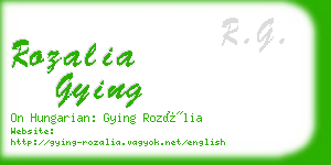 rozalia gying business card
